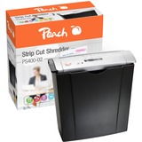 Peach Strip Cut Schredder PS400-02, Aktenvernichter silber/schwarz