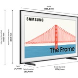 SAMSUNG The Frame GQ-65LS03A, QLED-Fernseher 163 cm(65 Zoll), schwarz, UltraHD/4K, Triple Tuner, HD+, 100Hz Panel