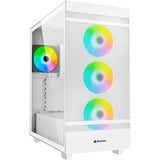 Sharkoon Rebel C50 RGB Generalüberholt, Tower-Gehäuse weiß, Gehärtetes Glas