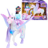 Spin Master Unicorn Academy - Edelsteinmagie Layla und Interaktives Einhorn Glacier , Spielfigur mit Licht und Sound