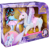 Spin Master Unicorn Academy - Edelsteinmagie Layla und Interaktives Einhorn Glacier , Spielfigur mit Licht und Sound