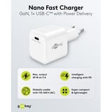 goobay 45 W USB-C PD GaN Schnellladegerät Nano weiß