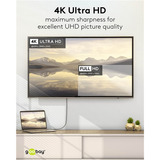 goobay USB Adapterkabel, USB-C Stecker > DisplayPort Stecker, 4K 60Hz schwarz/silber, 1 Meter, Textilkabel