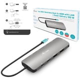 i-tec USB-C Metal Nano 2x HDMI Docking Station, Notebook HDMI, USB-C, PD