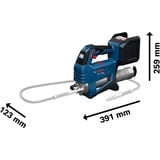 Bosch Professional Akku-Fettpresse GFP 18V-10 Professional solo, 18Volt blau/schwarz, ohne Akku und Ladegerät