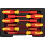 Bosch VDE Steckschlüssel-Set Professional, Sechskant 7-14mm rot/gelb, 6-teilig, in L-BOXX-Halbeinlage