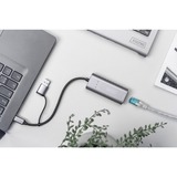 Digitus USB 3.2 Gen 1 Adapter, USB-C Stecker > RJ-45 Buchse grau, 15cm, 10/100/1.000/2.500 Mbps