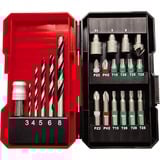 EINHELL Akku-Bohrschrauber-Set TE-CD 18/45 3X-Li +22, 18Volt rot/schwarz, Li-Ion-Akku 2,0Ah, 22-teiliges Zubehör