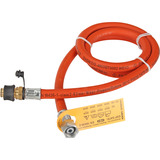 GOK Regler-Schlauchleitung-Set M50-F/SBS, Regulierventil orange, 1,20 Meter Gasschlauch, 2kg/h