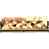 G.Skill DIMM 32 GB DDR4-3600 (4x 8 GB) Quad-Kit, Arbeitsspeicher gold (glänzend), F4-3600C16Q-32GTEGC, Trident Z Royal Elite, INTEL XMP