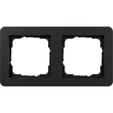 Gira Abdeckrahmen zweifach, lackiert, matt, aus Thermoplast, bruchsicher schwarz (matt), Retail