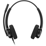 HP Poly Mission 425 Stereo-USB-Headset kabelgebunden Classic schwarz, USB Type-C und Type-A, Schaumstoff-Ohrpolster (Oberflächenmaterial)