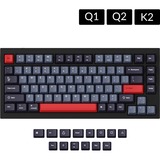 Keychron OEM Dye-Sub PBT Keycap-Set - Dolch Red, Tastenkappe dunkelblau/rot, für Q1/Q2/K2, US-Layout (ANSI)