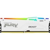 Kingston FURY DIMM 32 GB DDR5-5200  , Arbeitsspeicher weiß, KF552C40BWA-32, FURY Beast RGB, INTEL XMP