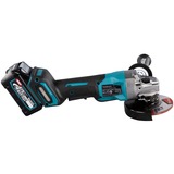 Makita Akku-Winkelschleifer GA013GM201 XGT, 40Volt blau/schwarz, 2x Li-Ion XGT Akku 4,0Ah, MAKPAC Gr.4