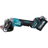 Makita Akku-Winkelschleifer GA013GM201 XGT, 40Volt blau/schwarz, 2x Li-Ion XGT Akku 4,0Ah, MAKPAC Gr.4