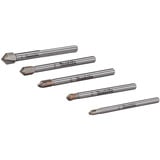 Makita Glas- und Fliesenbohrer-Satz 5-teilig, E-25410 mit Rundschaft