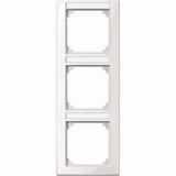 Merten Rahmen 3-fach mit Beschriftungsträger, Typ 470319, Abdeckrahmen, M-SMART System M weiß (glänzend), Retail