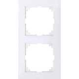 Merten Rahmen zweifach für Senkrecht- und Waagerechtmontage aus Thermoplast, glänzend weiß (glänzend), Retail