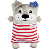 NICI Kuscheltier Hund mit Wendefunktion 30x20 grau