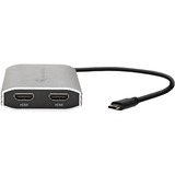 OWC Adapter Thunderbolt 3 > Dual HDMI 4K silber/schwarz, 26cm, mit DisplayLink