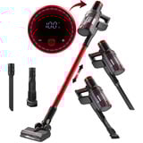 ProfiCare Akkustaubsauger PC-BS 3136 A, Stielstaubsauger anthrazit/rot, Bodenstaubsauger + Handstaubsauger