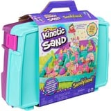 Spin Master Kinetic Sand - Sandyland Sandkoffer, Spielsand 3 verschiedene Farben, insg. 907 Gramm Sand