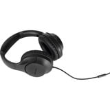 TechniSat Stereo Kopfhörer mit Headset-Funktion und einseitiger Kabelführung schwarz, Retail