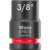 Wera 9608 Nuss-Magnetleiste B Impaktor Imperial 1 Steckschlüsseleinsatz-Satz 3/8" schwarz/grün, 9‑teilig, zöllig, für Schlagschrauber