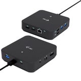 i-tec USB-C DP Dual HDMI Docking Station, Dockingstation schwarz, Power Delivery 100 W, HDMI, DP