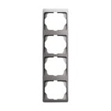 0 Rahmen vierfach senkrecht alpha 1734 KA-20 platin, Retail