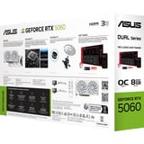 ASUS GeForce RTX 5060 DUAL OC WHITE 8GB, Grafikkarte weiß, DLSS 4, 3x DisplayPort, 1x HDMI 2.1