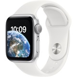 Apple Watch SE (2022), Smartwatch silber, 40mm, Sportarmband, Aluminium-Gehäuse