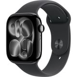 Apple Watch Series 11, Smartwatch schwarz (glänzend), Aluminium, 46 mm, Sportarmband schwarz M/L, Cellular
