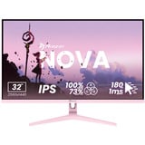 Arozzi Nova 32T2K180, Gaming-Monitor 80 cm (31.5 Zoll), pink, QHD, IPS, HDMI, DP, Lautsprecher, 180Hz Panel
