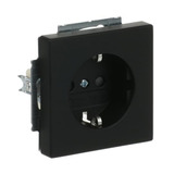 Busch-Jaeger Schutzkontakt Standard Steckdose mit erhöhtem Berührungsschutz schwarz, Retail