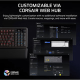 Corsair Vanguard 96 Wireless, Gaming-Tastatur schwarz, DE-Layout, Corsair MLX Plasma