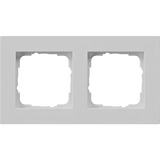 Gira Abdeckrahmen 2-fach flach, Abdeckung grau, Retail