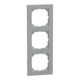 Merten Rahmen dreifach, Thermoplast, senkrecht und waagerecht montierbar, Schutzart IP20 aluminium, Retail