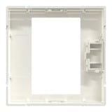 Merten Zentralplatte für Raumtemperaturregler mit Netztrennung, glänzend, Thermoplast weiß (glänzend), Retail