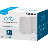 Netgear Orbi RBK352 WiF-6, Mesh Router weiß/silber, 1x Router, 1x Satellit