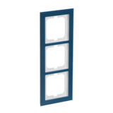0 Abdeckrahmen 3-fach, Abdeckung blau, Retail