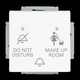 0 Klingeltasteneinsatz Do Not Disturb Make Up Room, Taster weiß, Retail