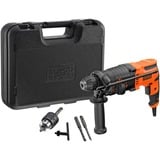 BLACK+DECKER Bohrhammer BEHS01K-QS schwarz/orange, 650 Watt, Koffer