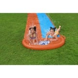 Bestway H2OGO! Doppel-Wasserrutsche, Wasserspielzeug orange/blau, 488 x 138 cm