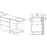 Bosch PVS81AB16E, Autarkes Kochfeld schwarz (matt), mit Dunstabzug