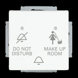 Busch-Jaeger Klingeltasteneinsatz Do Not Disturb Make Up Room, Taster weiß, Retail