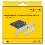DeLOCK PCIe x4 > 1x extern SuperSpeed USB 3.2 Gen 2x2, USB-Controller 
