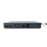 Dell WD15 USB-C Dock Generalüberholt, Dockingstation schwarz, HDMI, VGA, Mini DisplayPort