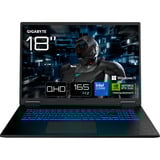 GIGABYTE GAMING A18 PRO DYJ, Gaming-Notebook schwarz, Intel® Core™ 7 240H, NVIDIA GeForce RTX 5080, 32 GB DDR5, 1 TB (1 TB SSD), Windows 11 Home
